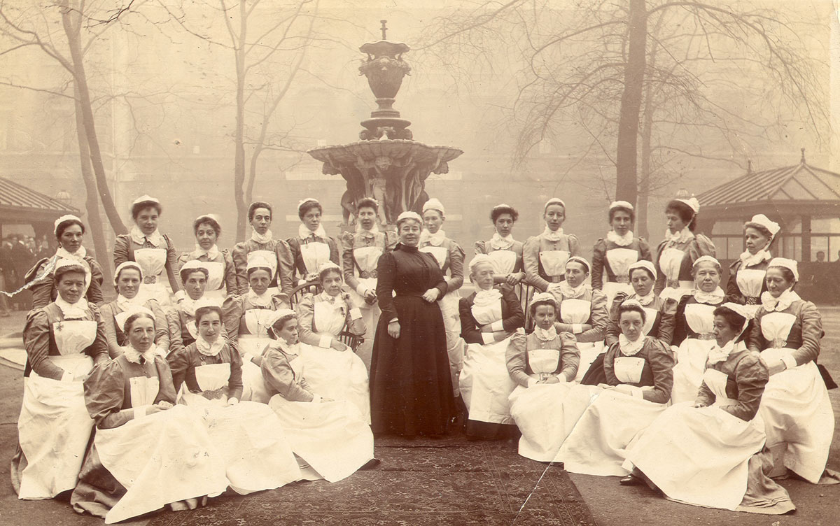 Student nurse pictured at St Bartholomew's Hospital in 1877